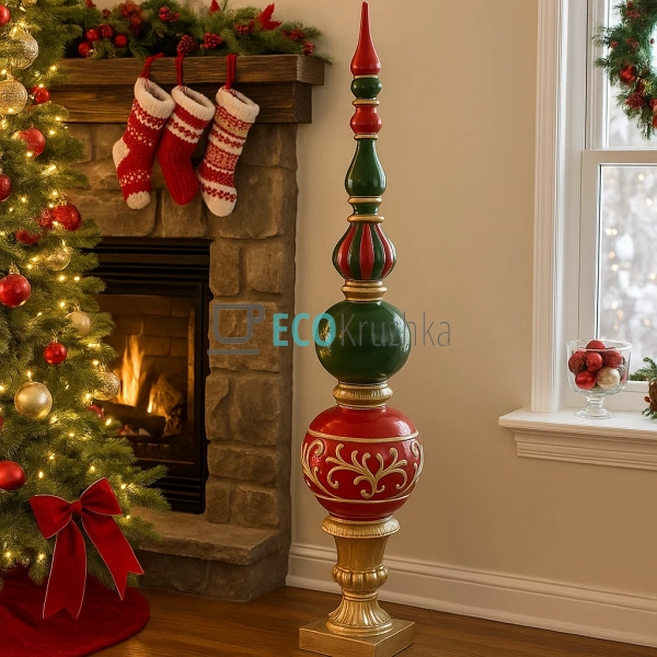 Декоративна підлогова новорічна фігура, 155 см, червоно- ... Декоративна підлогова новорічна фігура, 155 см, червоно- ...