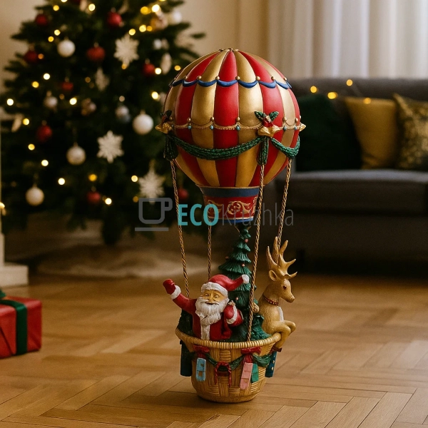 Новорічний декор «Санта з оленем на повітряній кулі» 43 ... Новорічний декор «Санта з оленем на повітряній кулі» 43 ...