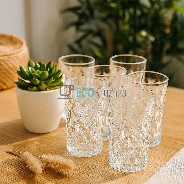 Набір склянок 6шт Glassware 330мл Прозорий BM6014LX Набір склянок 6шт Glassware 330мл Прозорий BM6014LX