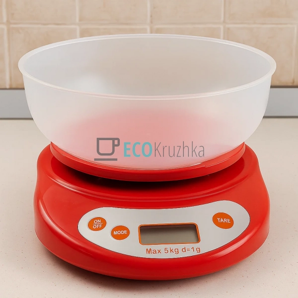 Ваги кухонні до 5 кг Edenberg Червоний EB-75821 Ваги кухонні до 5 кг Edenberg Червоний EB-75821