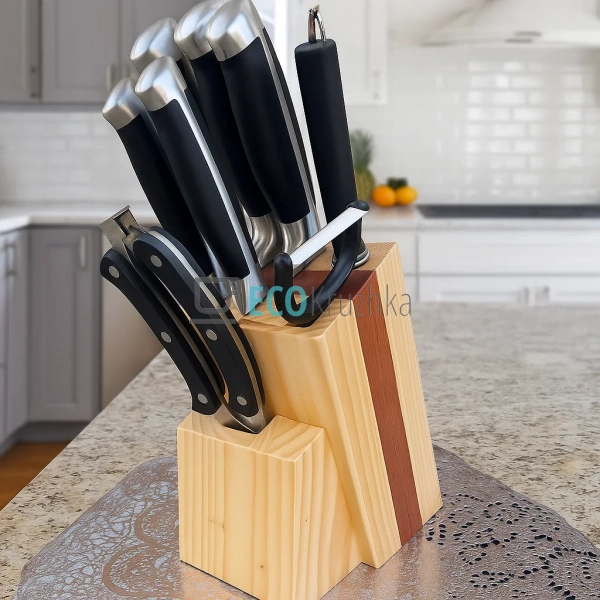 Набір ножів на деревяній підставці 9 предметів Edenberg ... Набір ножів на деревяній підставці 9 предметів Edenberg ...