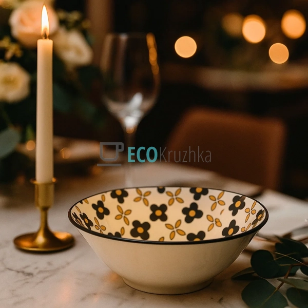 Салатник фарфоровий 17.5 см Злата (CLW-21-№7) Салатник фарфоровий 17.5 см Злата (CLW-21-№7)