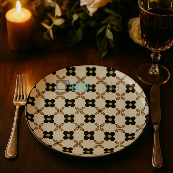 Тарілка фарфорова 24 см Злата (CLW-21-№9.5) Тарілка фарфорова 24 см Злата (CLW-21-№9.5)