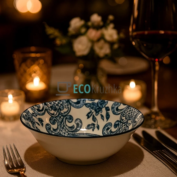 Салатник фарфоровий 17.5 см Візерунок (CLW-19-№6) Салатник фарфоровий 17.5 см Візерунок (CLW-19-№6)