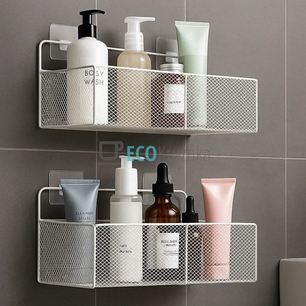 Навісна полиця металева на самоклейкій стрічці 29х13.5х9 ...