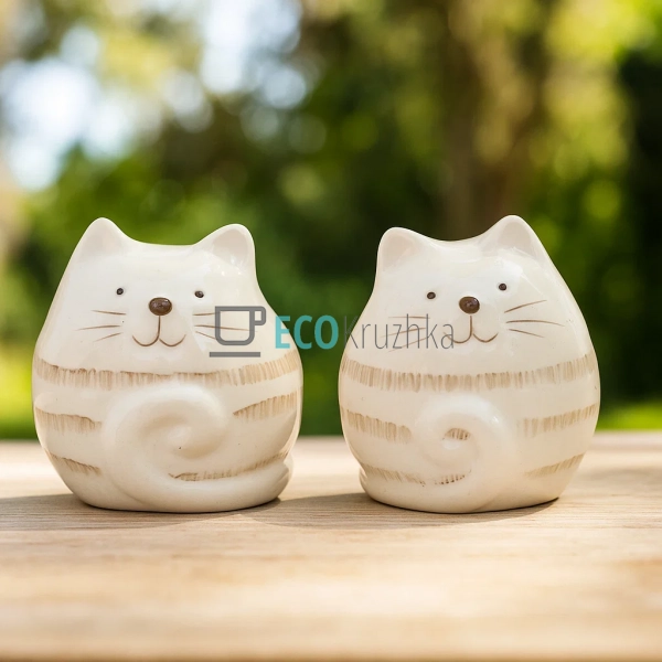 Набір для спецій "Котик": сільничка та перечниця, 6.3 см ... Набір для спецій "Котик": сільничка та перечниця, 6.3 см ...