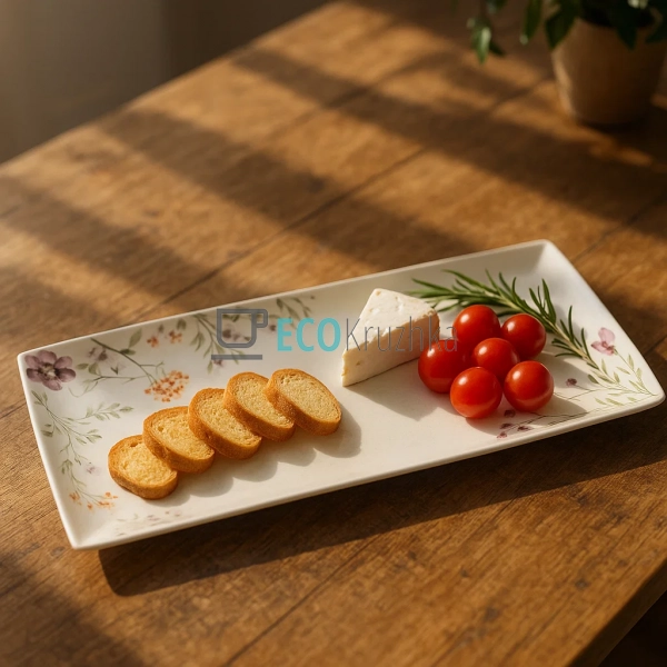 Порцелянове блюдо "Весняна історія" 35,3x14x2 см (K225)