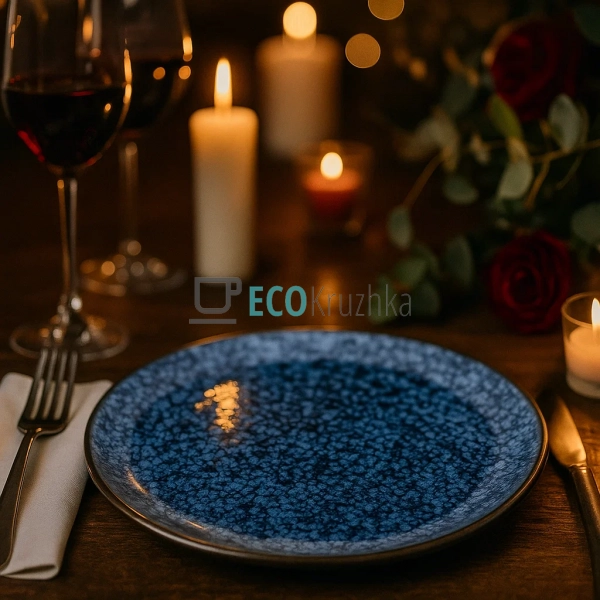 Тарілка керамічна Casual D 27см, Синій (344-222) Тарілка керамічна Casual D 27см, Синій (344-222)