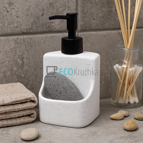 Дозатор "White Stone" для рідкого мила та мийного засобу ... Дозатор "White Stone" для рідкого мила та мийного засобу ...