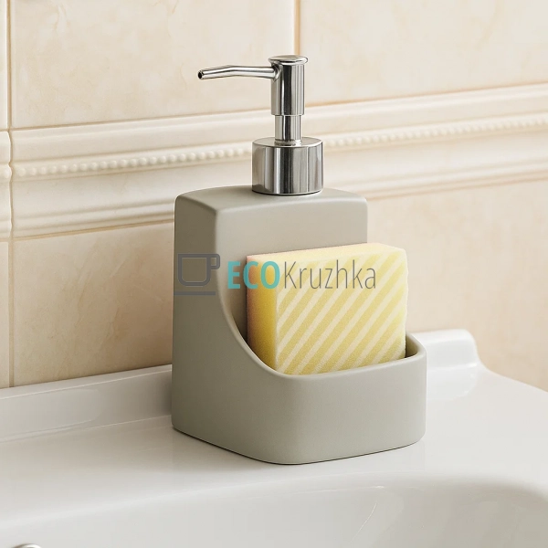 Дозатор для рідкого мила та мийного засобу з тримачем дл ... Дозатор для рідкого мила та мийного засобу з тримачем дл ...