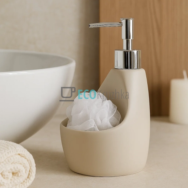 Дозатор для рідкого мила та мийного засобу з тримачем дл ... Дозатор для рідкого мила та мийного засобу з тримачем дл ...