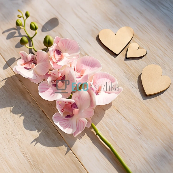 Штучна латексна орхідея, 6 квіток, 14x74 см, світло-бузк ...