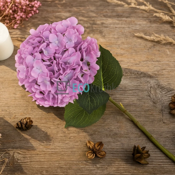 Декоративна гілка рожевої гортензії 92 см знімне суцвітт ...