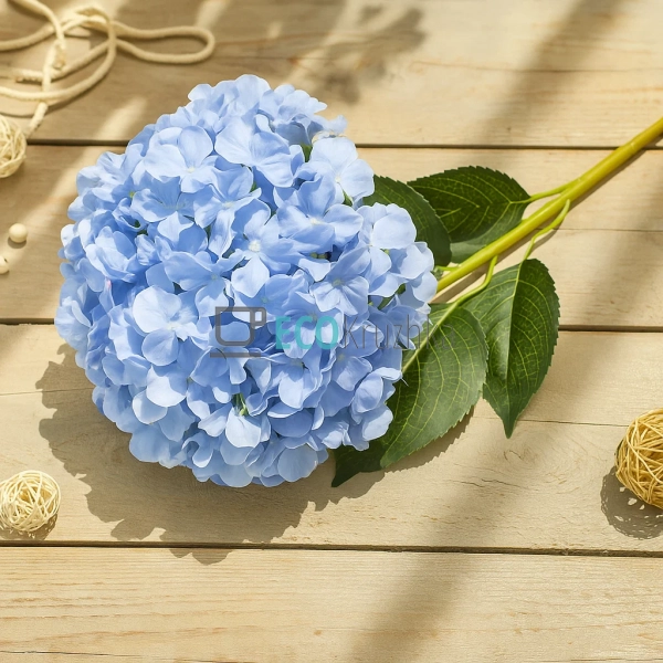 Декоративна гілка синьої гортензії 92 см знімне суцвіття ...