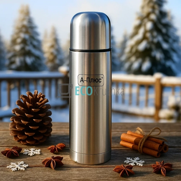 Термос з чашкою та чохлом 750 мл A-Plus 1753L Термос з чашкою та чохлом 750 мл A-Plus 1753L