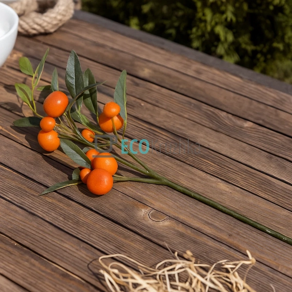 Гілка декоративна з плодами Мандарина, довжина 56 см (ар ... Гілка декоративна з плодами Мандарина, довжина 56 см (ар ...