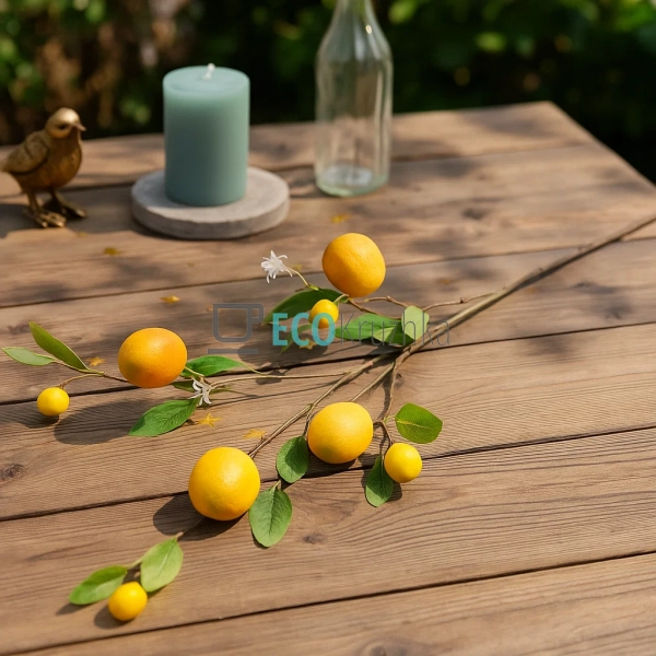 Гілка декоративна Лимон із плодами і суцвіттями, довжина ... Гілка декоративна Лимон із плодами і суцвіттями, довжина ...