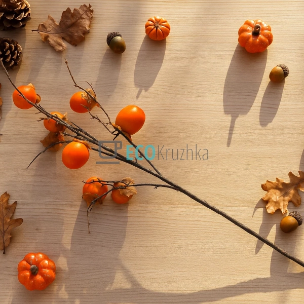 Гілка декоративна Хурми, довжина 95 см (арт. 119-004) Гілка декоративна Хурми, довжина 95 см (арт. 119-004)