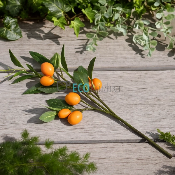 Гілка декоративна з плодами Апельсина, 57 см (арт. 119-0 ... Гілка декоративна з плодами Апельсина, 57 см (арт. 119-0 ...