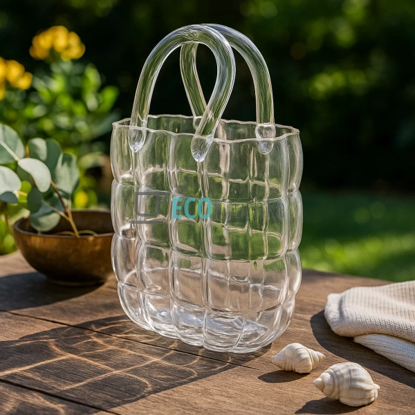 Ваза з прозорого скла у формі Сумочки 18 х 9 х 28см (992 ... Ваза з прозорого скла у формі Сумочки 18 х 9 х 28см (992 ...