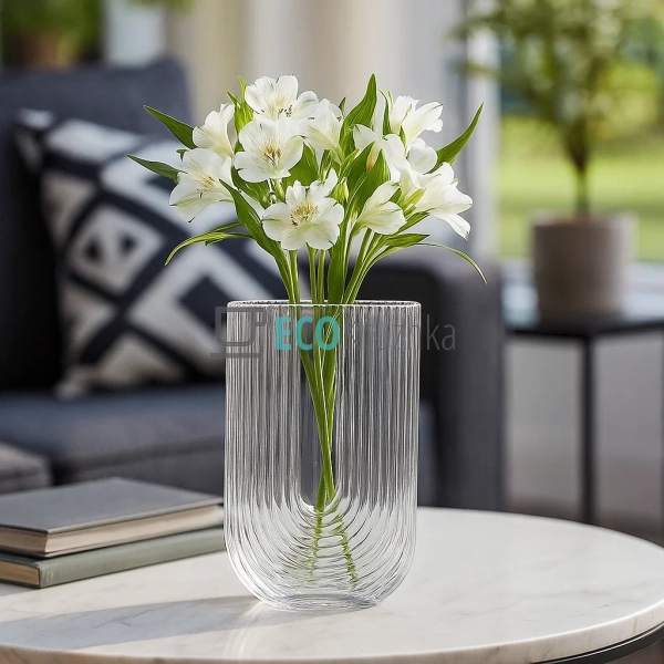 Скляна ваза Uno 16.5 х 7.5 х 24см Прозора (992-278) Скляна ваза Uno 16.5 х 7.5 х 24см Прозора (992-278)