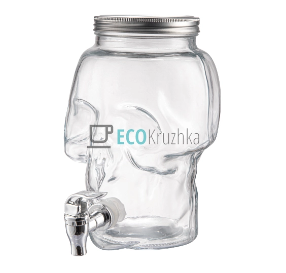 Лимонадник з краником Череп 3.9л EK9037-04 Лимонадник з краником Череп 3.9л EK9037-04