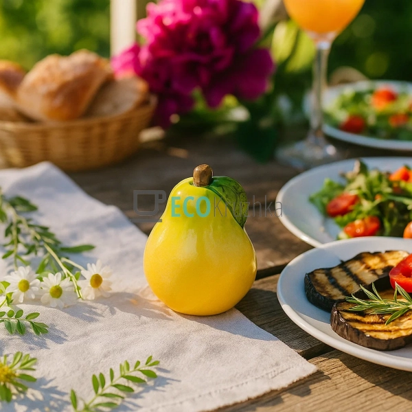 Керамічний декор "Жовта груша" 5x5x7 см (HA9-127)