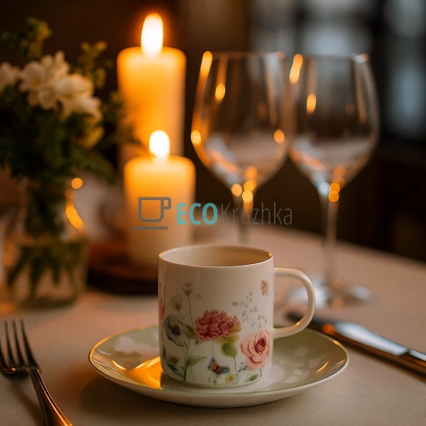 Набір чашка з блюдцем Flower ... Набір чашка з блюдцем Flower ...