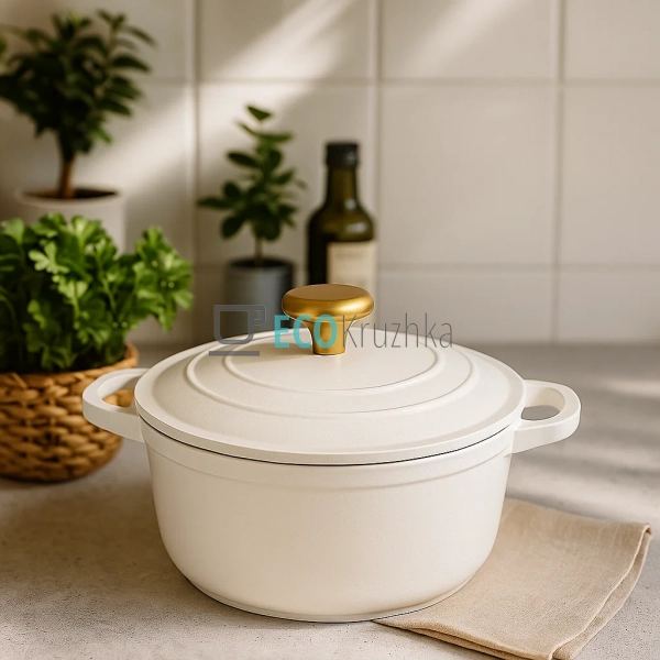 Каструля з мармуровим покриттям та алюмінієвою кришкою, ... Каструля з мармуровим покриттям та алюмінієвою кришкою, ...