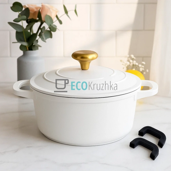 Каструля з мармуровим покриттям та алюмінієвою кришкою, ... Каструля з мармуровим покриттям та алюмінієвою кришкою, ...