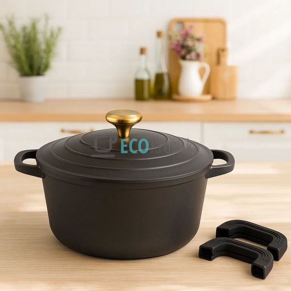 Каструля з мармуровим покриттям та алюмінієвою кришкою, ... Каструля з мармуровим покриттям та алюмінієвою кришкою, ...