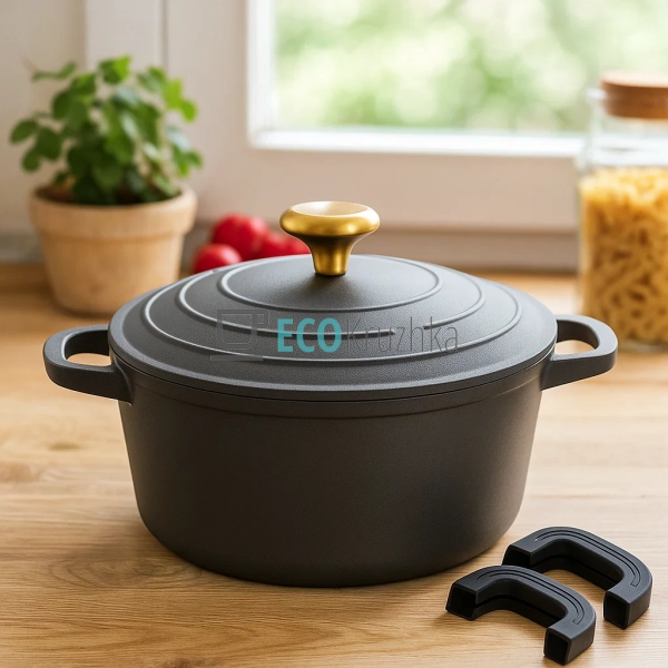 Каструля з мармуровим покриттям та алюмінієвою кришкою, ... Каструля з мармуровим покриттям та алюмінієвою кришкою, ...