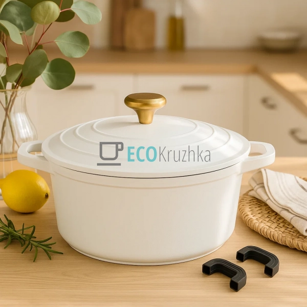 Каструля з мармуровим покриттям та алюмінієвою кришкою, ... Каструля з мармуровим покриттям та алюмінієвою кришкою, ...