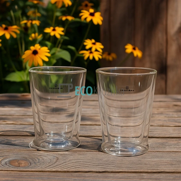 Набір чашок 2 шт, з подвійними стінками для Еспресо, 250 ... Набір чашок 2 шт, з подвійними стінками для Еспресо, 250 ...