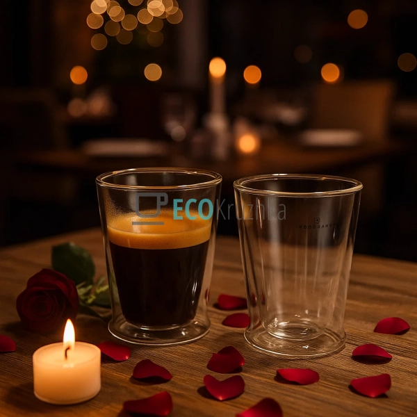 Набір чашок 2 шт, з подвійними стінками для Еспресо, 250 ... Набір чашок 2 шт, з подвійними стінками для Еспресо, 250 ...