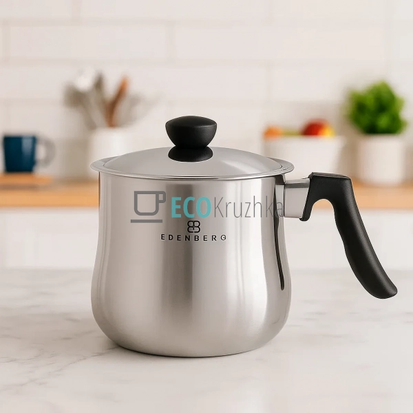 Молочник-ківш із свистком 1.5л нержавіючий Edenberg EB-8 ... Молочник-ківш із свистком 1.5л нержавіючий Edenberg EB-8 ...