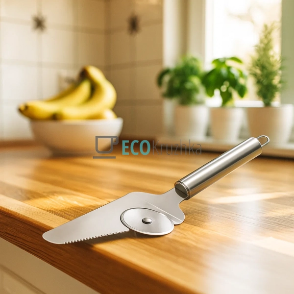 Лопатка-Ніж для нарізки та подачі піци 2 в 1 (EB-18957) Лопатка-Ніж для нарізки та подачі піци 2 в 1 (EB-18957)