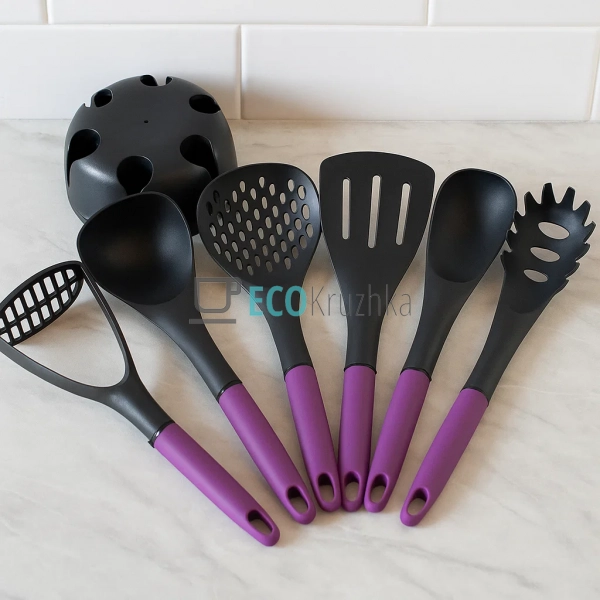 Набір кухонного приладдя Edenberg Violet 7 предметів ED3 ... Набір кухонного приладдя Edenberg Violet 7 предметів ED3 ...