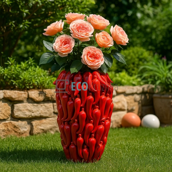 Порцелянова декоративна ваза Chili pepper 21 × 35 см чер ... Порцелянова декоративна ваза Chili pepper 21 × 35 см чер ...