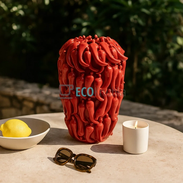 Порцелянова декоративна ваза Chili pepper 21 × 35 см чер ... Порцелянова декоративна ваза Chili pepper 21 × 35 см чер ...