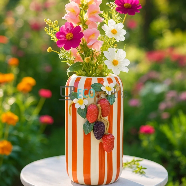 Порцелянова декоративна ваза Blackberry 12×10×19 см (457 ... Порцелянова декоративна ваза Blackberry 12×10×19 см (457 ...