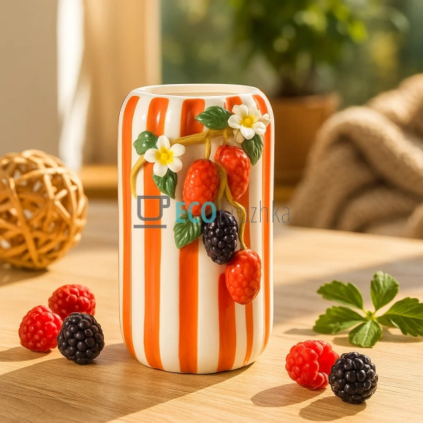 Порцелянова декоративна ваза Blackberry 12×10×19 см (457 ... Порцелянова декоративна ваза Blackberry 12×10×19 см (457 ...