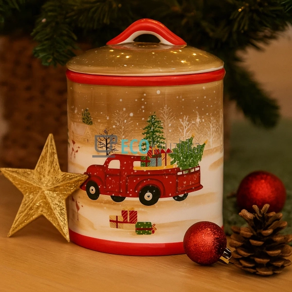 Керамічна банка 1,8 л «Веселий Сніговик» – банка для сол ... Керамічна банка 1,8 л «Веселий Сніговик» – банка для сол ...