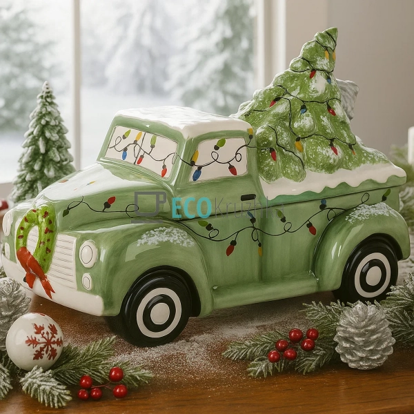 Керамічна банка для солодощів 33х18.5х22 см "Зимова казк ... Керамічна банка для солодощів 33х18.5х22 см "Зимова казк ...