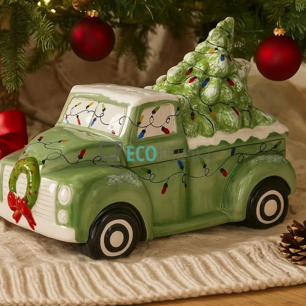 Керамічна банка для солодощів 33х18.5х22 см "Зимова казк ... Керамічна банка для солодощів 33х18.5х22 см "Зимова казк ...