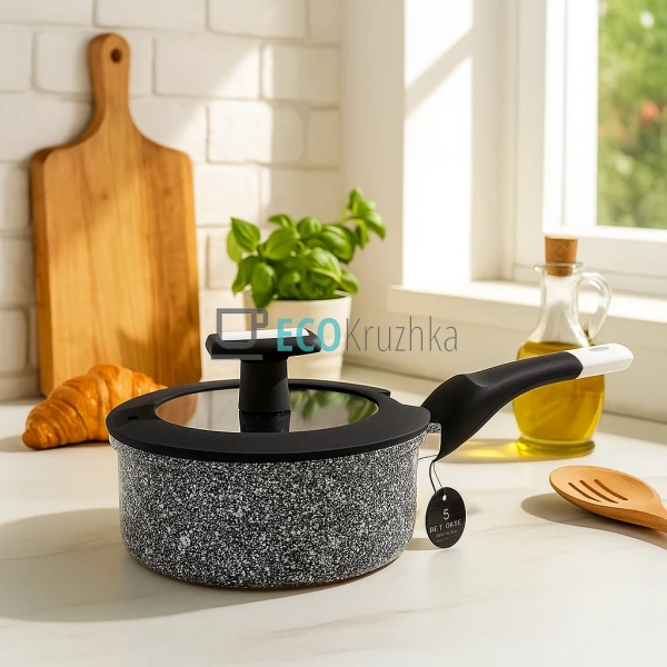 Ківш 1.9л, з кришкою, литий алюміній Edenberg EB-3328 Ківш 1.9л, з кришкою, литий алюміній Edenberg EB-3328