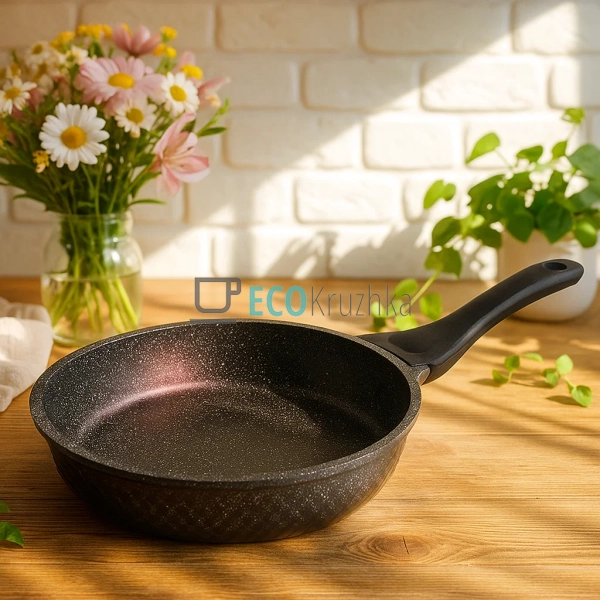 Глибока сковорода з кришкою та гранітним покриттям 24 х ... Глибока сковорода з кришкою та гранітним покриттям 24 х ...