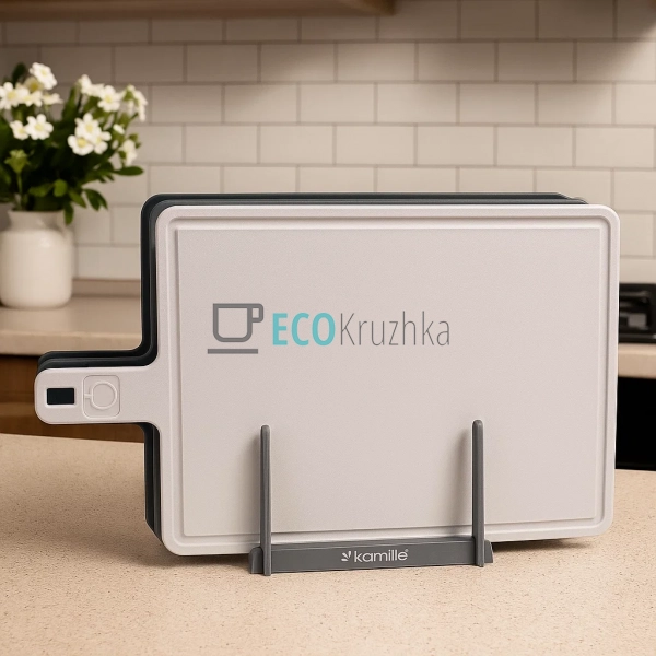 Набір обробних дощок на підставці (4 дошки + підставка) ... Набір обробних дощок на підставці (4 дошки + підставка) ...