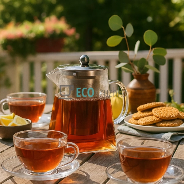Чайник для заварювання скляний Чотирьохкутний 750мл Eden ...