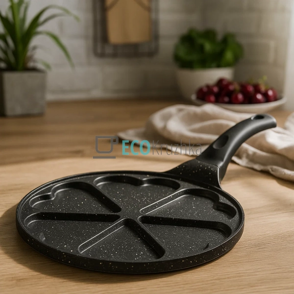 Сковорідка для млинців 27 см Сердечка для індукційної пл ...